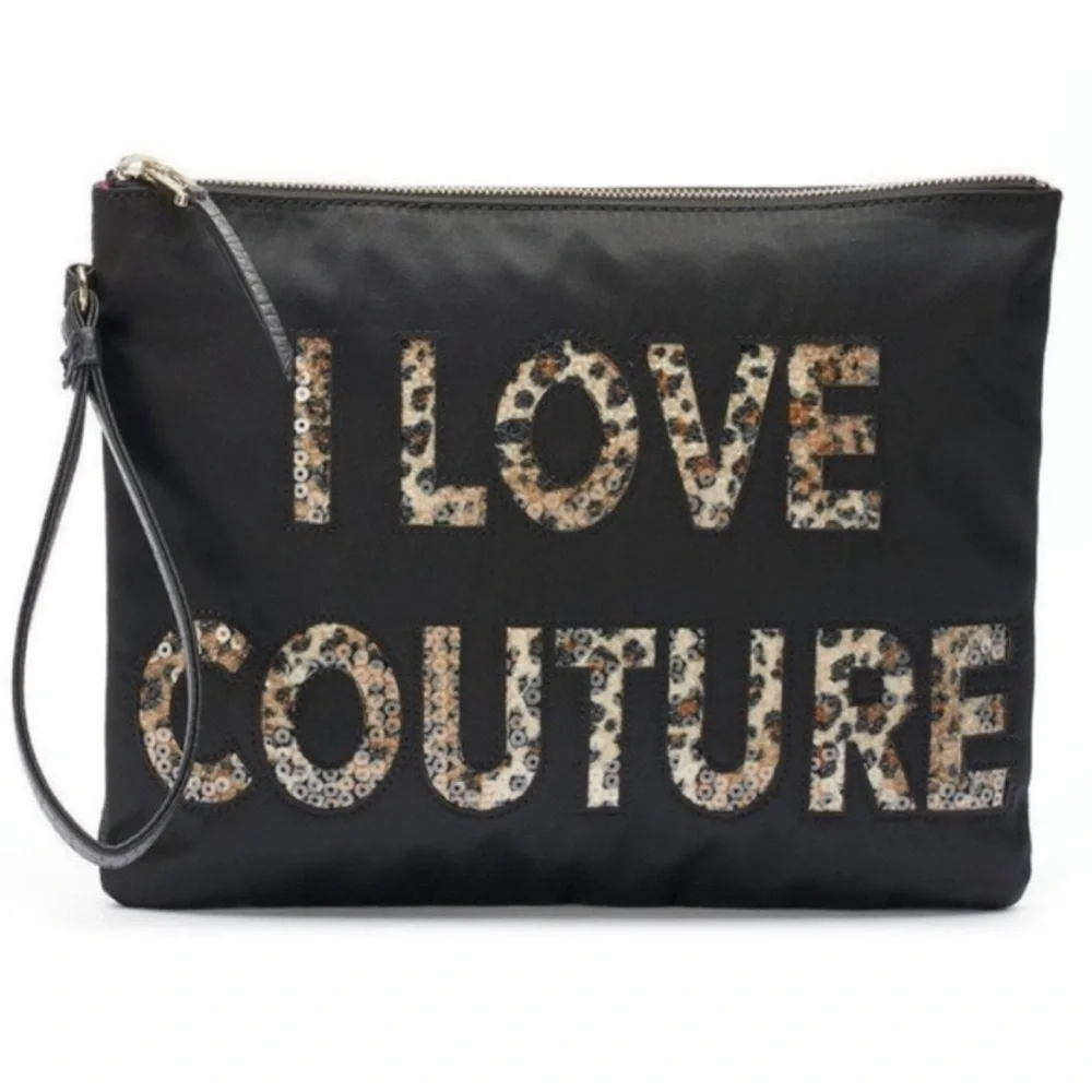 NWT Juicy Couture I LOVE COUTURE Large Wristlet Clutch